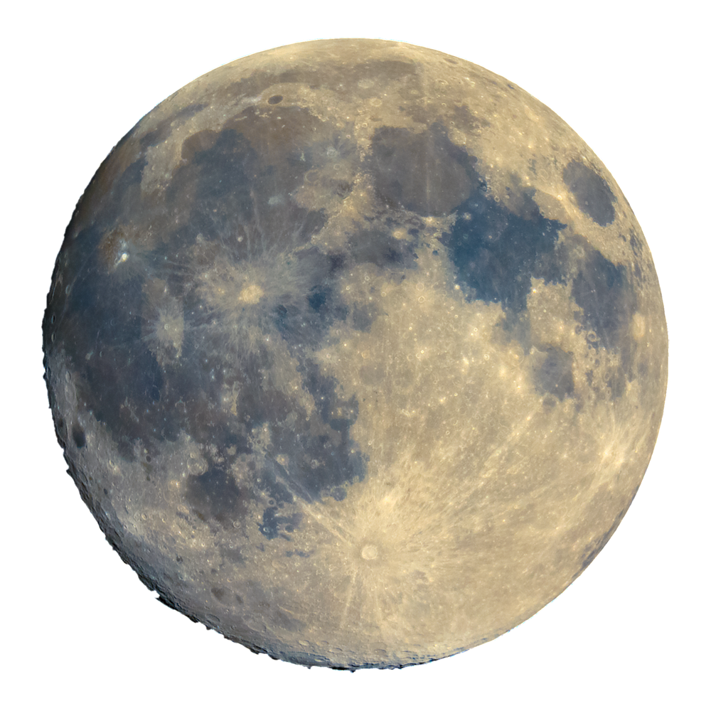 Full Moon Seen with Telescope
